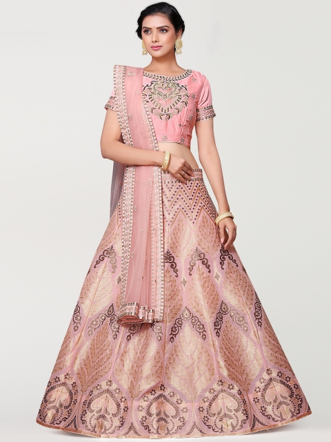 MIMOSA Pink & Gold-Toned Embroidered Semi-Stitched Lehenga & Unstitched Blouse with Dupatta
MIMOSA Pink & Gold-Toned Embroidered Semi-Stitched Lehenga & Unstitched Blouse with Dupatta