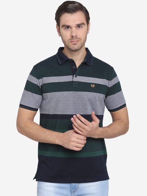 JADE BLUE Men Multicoloured Colourblocked Polo Collar T-shirt, Multi