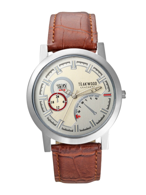 Teakwood Leathers Men Brown Analogue Watch
