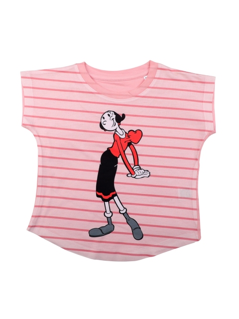 Popeye Girls Pink Printed Top