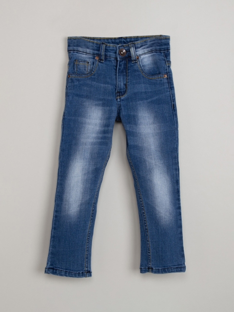 max Boys Blue Regular Fit Mid-Rise Clean Look Jeans