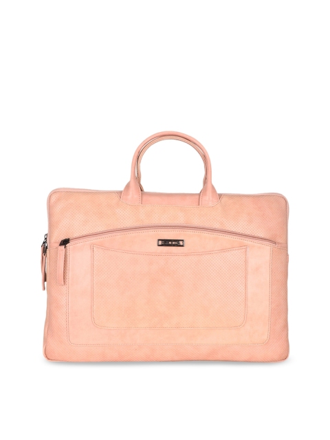ESBEDA Unisex Peach-Coloured Textured Laptop Sleeve