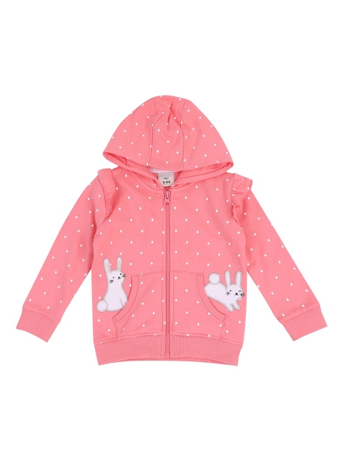 Pantaloons Baby Girls Coral Printed Sweatshirt