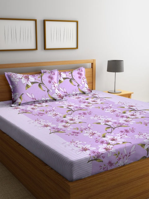 BOMBAY DYEING Lavender & White Floral 160 TC Cotton 1 Queen Bedsheet with 2 Pillow Covers
BOMBAY DYEING Lavender & White Floral 160 TC Cotton 1 Queen Bedsheet with 2 Pillow Covers