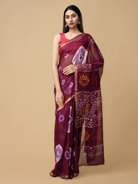 Unnati Silks Maroon & Purple Pure Cotton Printed Kota Saree with Zari Border
Unnati Silks Maroon & Purple Pure Cotton Printed Kota Saree with Zari Border