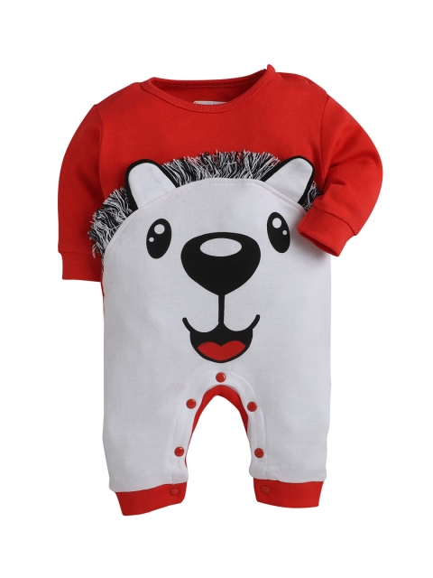 BUMZEE Red Full Sleeve Cotton Sleepsuit