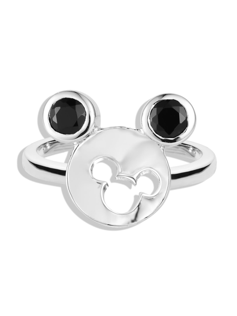 TALISMAN Sterling Silver Rhodium-Plated Black CZ-Studded Adjustable Disney Finger Ring
TALISMAN Sterling Silver Rhodium-Plated Black CZ-Studded Adjustable Disney Finger Ring