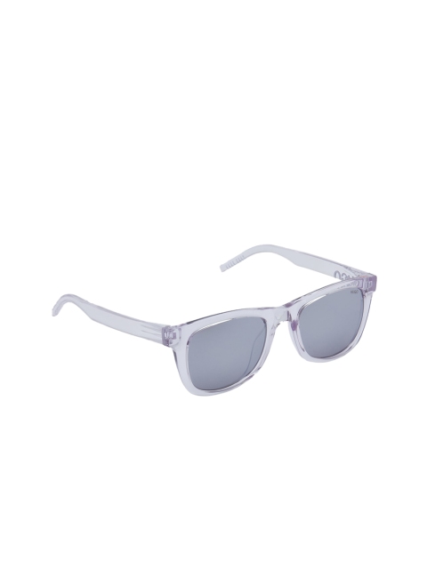 HUGO Unisex Square Sunglasses, Silver