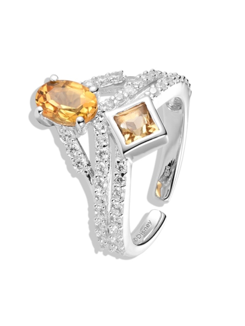 TALISMAN Rhodium-Plated Silver-Toned & Yellow CZ-Studded Handcrafted Sustainable Disney Finger Ring
TALISMAN Rhodium-Plated Silver-Toned & Yellow CZ-Studded Handcrafted Sustainable Disney Finger Ring