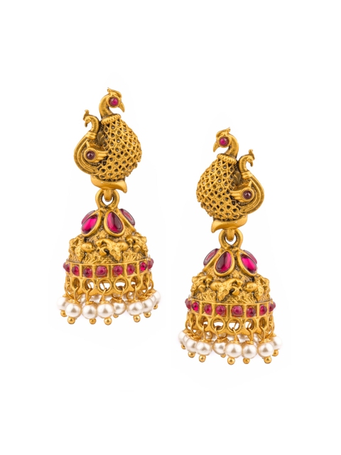 Alankruthi Gold-Toned Contemporary Jhumkas