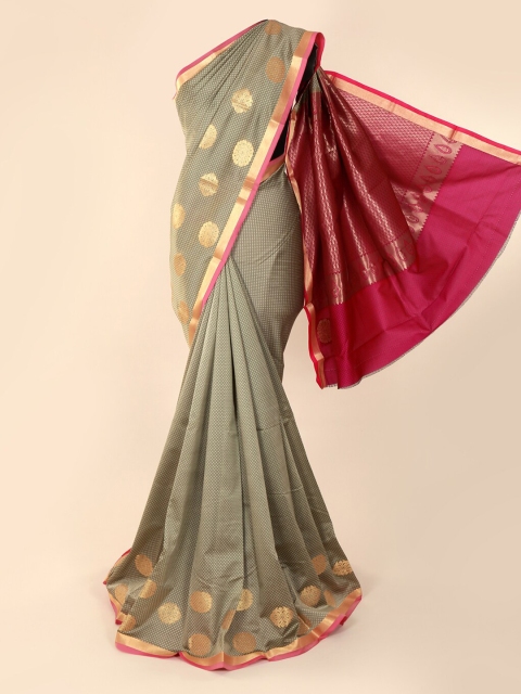 Pothys Green Printed Art Silk Saree