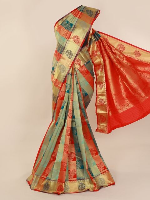 Pothys Multicoloured Woven Design Art Silk Saree, Multi