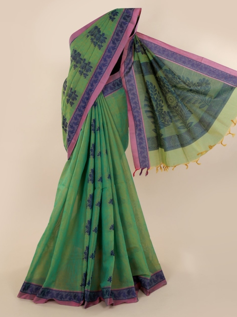 Pothys Green Woven Design Pure Silk Saree