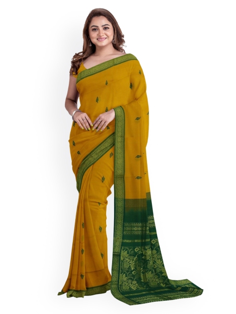APCO Yellow Printed Saree