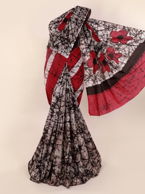 Pothys Cream-Coloured Printed Pure Cotton Saree