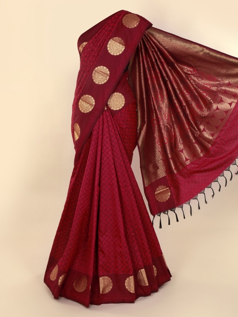 Pothys Magenta Printed Art Silk Saree