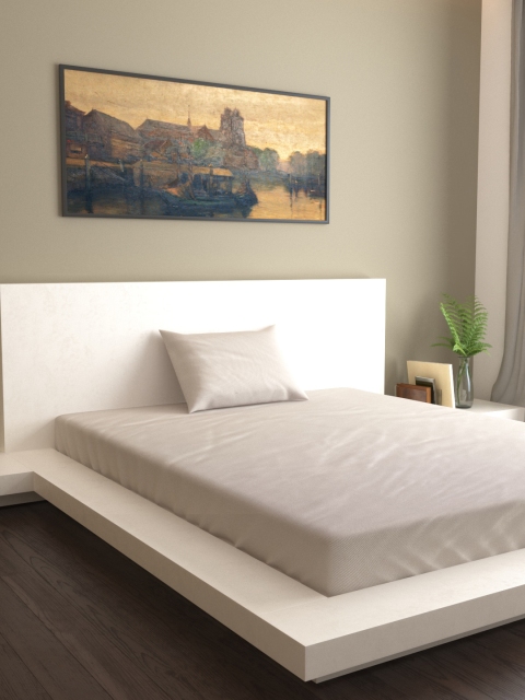 MARK HOME Grey Solid 200 TC Single Bed Cotton Bedsheet with Pillow Cover