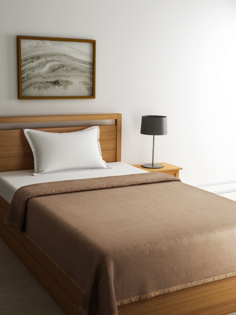 Raymond Home Brown Solid 550 GSM Heavy Winter Woolen Single Bed Blanket