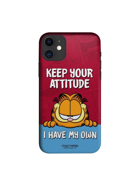 macmerise Maroon & Blue Attitude Garfield IPhone 11 Back Case