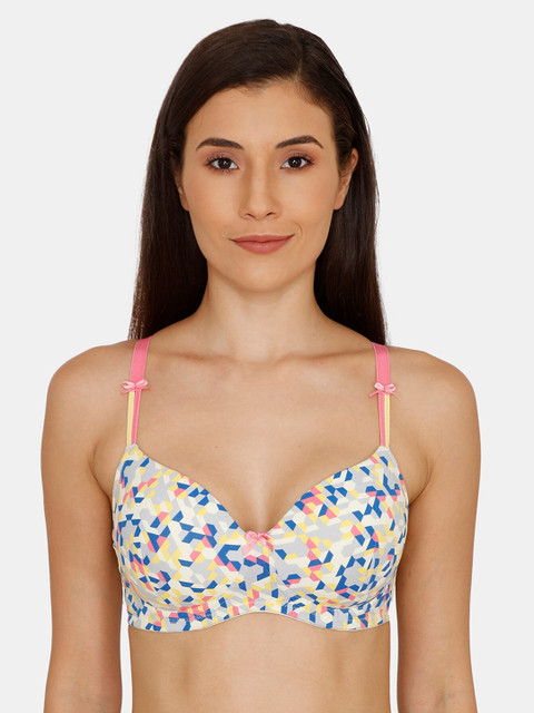 Zivame Yellow & Blue Printed Lightly Padded Non-Wired T-Shirt Bra-ZI107TFASHBYELW
Zivame Yellow & Blue Printed Lightly Padded Non-Wired T-Shirt Bra-ZI107TFASHBYELW