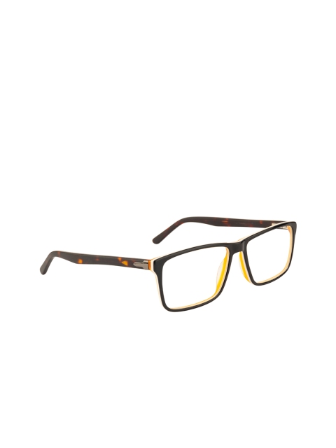 Ted Smith Unisex Brown Solid Full Rim Rectangle Frames TS-N116_C2