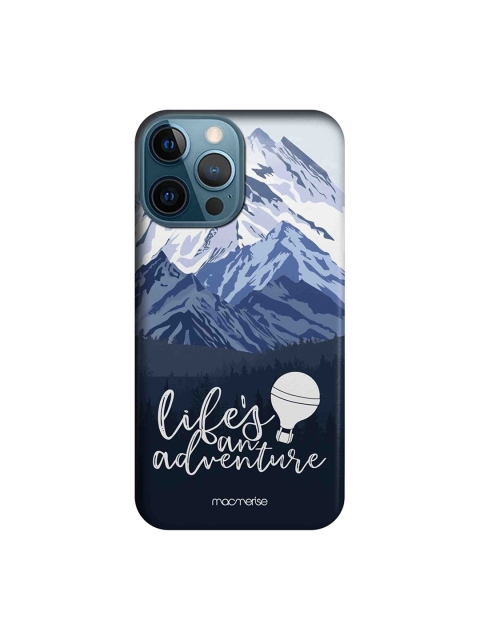 macmerise White & Navy Blue Life Is An Adventure iPhone 12 Pro Max Back Case