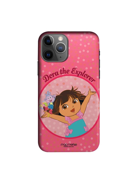macmerise Pink & Blue Cartoon Characters Joyful Dora iPhone 11 Pro Max Back Cover