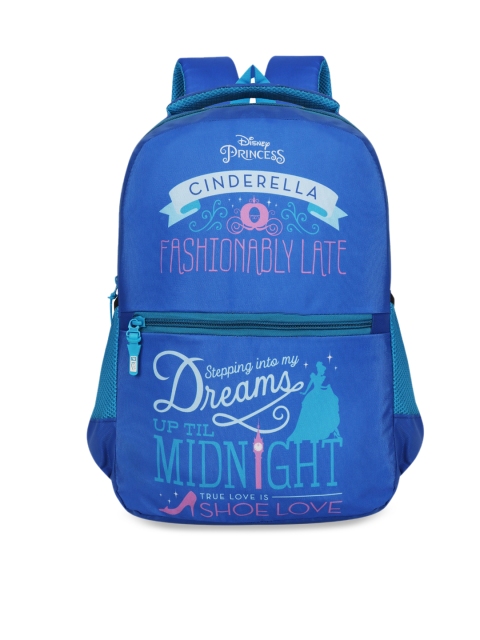 Priority Girls Blue Graphic Printed Large Backpack