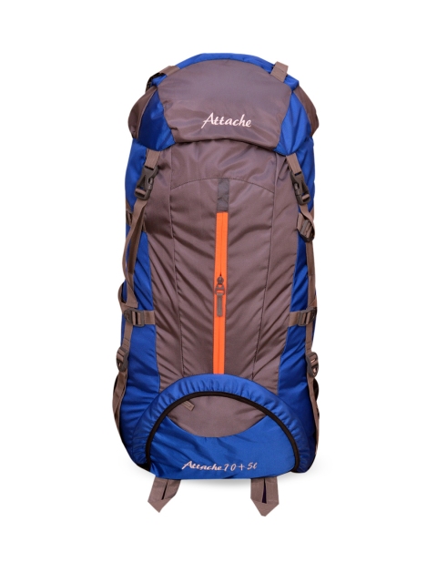ATTACHE Unisex Blue & Brown Brand Logo Hiking Backpack 75Lts With Rain Cover Rucksack
ATTACHE Unisex Blue & Brown Brand Logo Hiking Backpack 75Lts With Rain Cover Rucksack