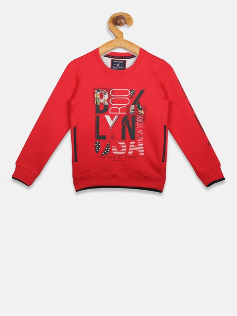 Monte Carlo Boys Red Printed Sweatshirt