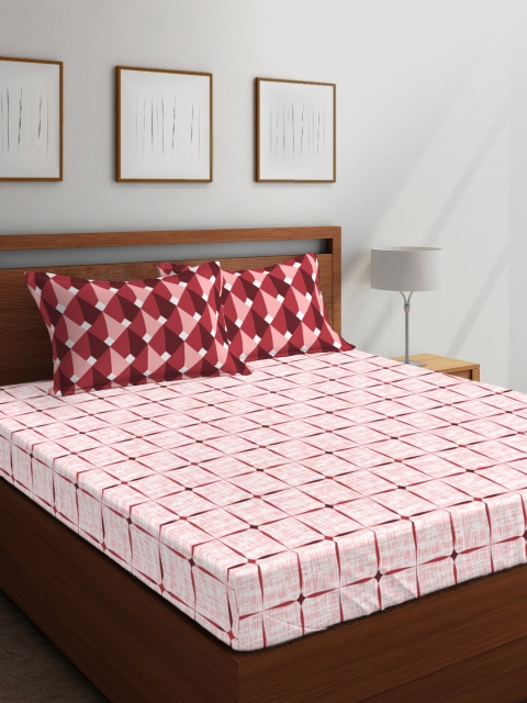 Layers Pink & White Geometric Printed 144 TC Cotton 1 Queen Bedsheet with 2 Pillow Covers
Layers Pink & White Geometric Printed 144 TC Cotton 1 Queen Bedsheet with 2 Pillow Covers