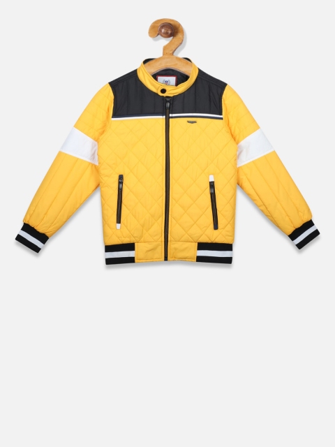 Monte Carlo Boys Yellow Solid Quilted Jacket