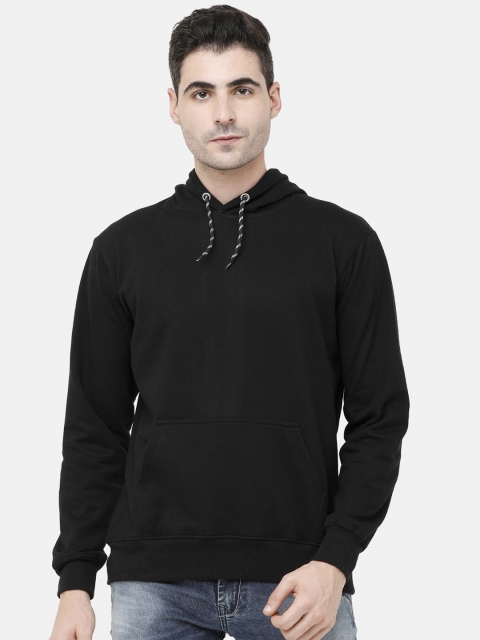 MADSTO Men Black Solid Sweatshirt