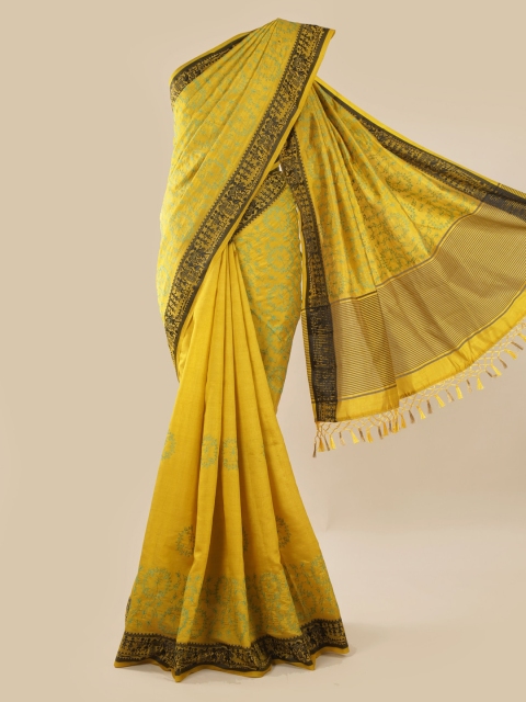 Pothys Yellow Woven Design Saree