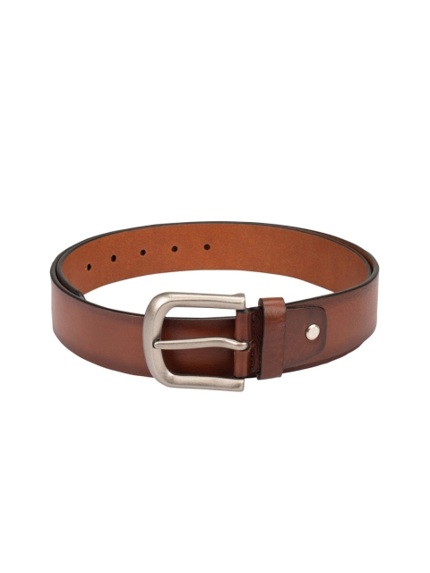 Da Milano Men Brown Solid Leather Belt