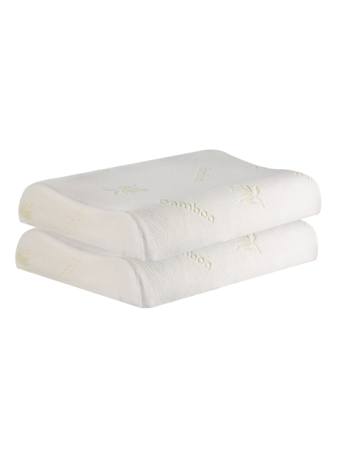 The White Willow Set Of 2 White & Cream-Coloured Cervical Contour Active Air Ventilated Memory Foam Pillows, Off white
The White Willow Set Of 2 White & Cream-Coloured Cervical Contour Active Air Ventilated Memory Foam Pillows, Off white