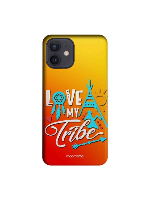 macmerise Yellow & Red Love My Tribe Printed iPhone 12 Back Case
