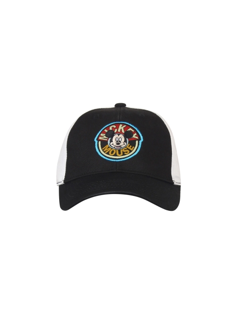 Kids Ville Boys Black & White Printed Baseball Cap