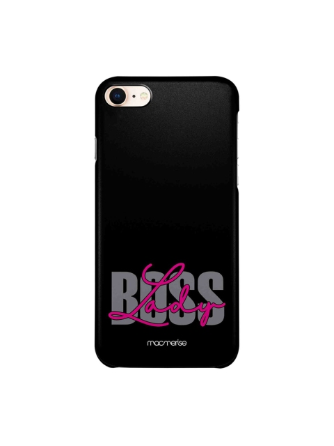 macmerise Black & Grey Boss Lady Bold Printed iPhone 8 Back Case