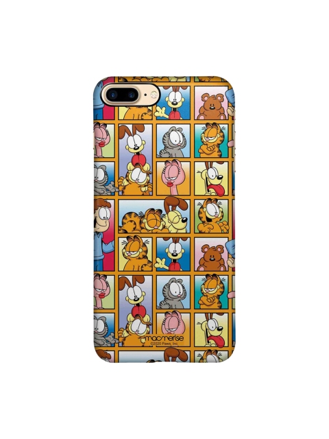 macmerise Brown & Blue Garfield Collage iPhone 8 Plus Back Case