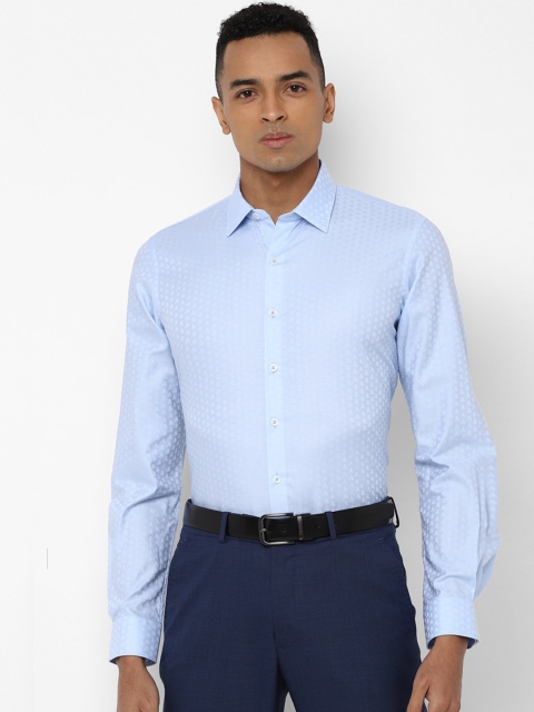 SIMON CARTER LONDON Men Blue Printed Casual Shirt