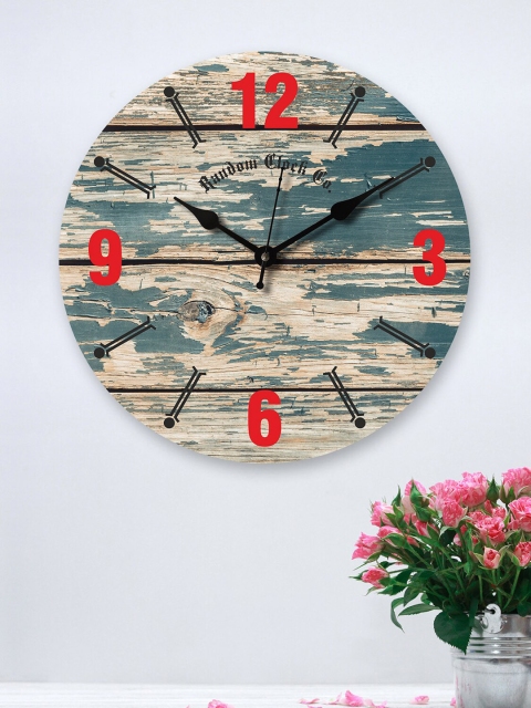 RANDOM Beige & Teal Blue Printed 30.48 cm New Modern Rustic Wooden Analogue Wall Clock
RANDOM Beige & Teal Blue Printed 30.48 cm New Modern Rustic Wooden Analogue Wall Clock