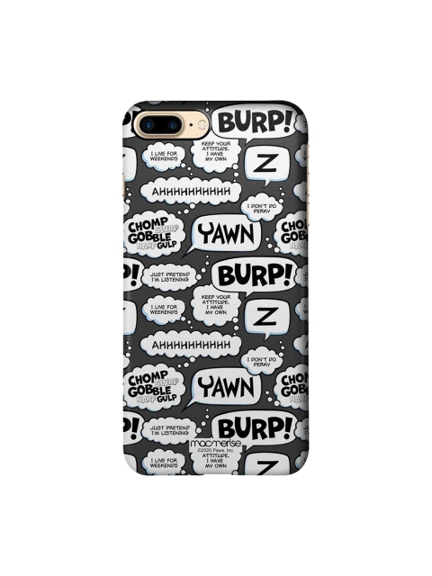macmerise Grey & White Moods Of Garfield iPhone 7 Plus Back Case