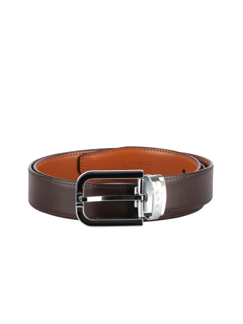 Cross Men Black Solid Leather Belt