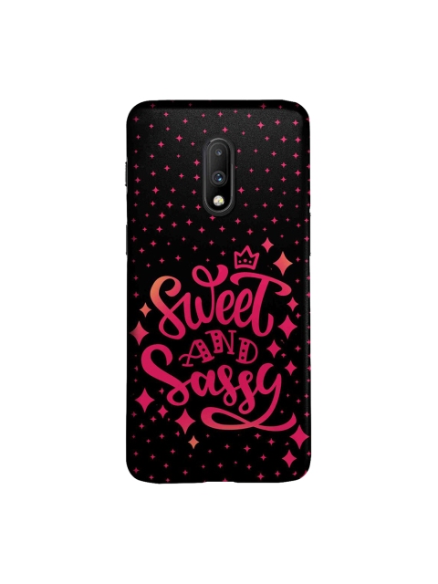macmerise Black & Pink Sweet And Sassy OnePlus 7 Macmerise Illustrations Back Case