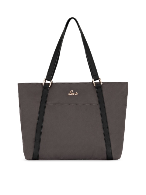 Lavie Grey Solid Handheld Bag