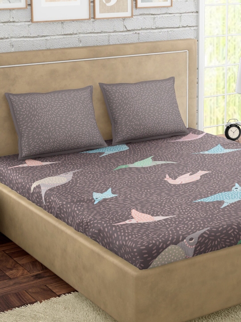 PETAL HOME Brown & Blue Gondi Bird Printed 300 TC Cotton Gondi Double Bedsheet with 2 Pillow Covers
PETAL HOME Brown & Blue Gondi Bird Printed 300 TC Cotton Gondi Double Bedsheet with 2 Pillow Covers