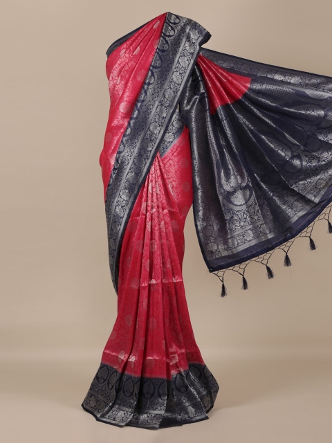 Pothys Pink Woven Design Jute Silk Saree