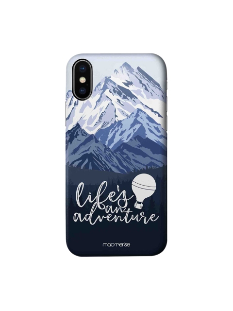 macmerise Blue & White Life's An Adventure iPhone X Back Cover