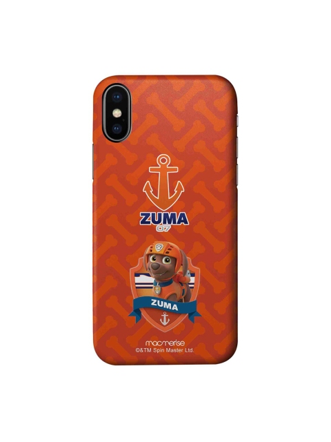 macmerise Red & Orange Zuma Paw Patrol iPhone X Back Case
